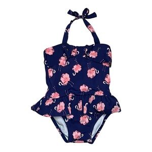 Janie and Jack Flamingos Halter One-piece Swimsuit Size 6-12 Months